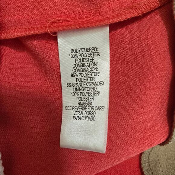 Sandra Darren Women's Sleeveless Midi Dress Pink, Tan, White Crochet  Size 20W - Picture 9 of 9